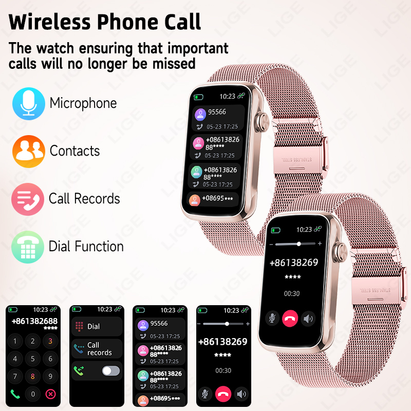 Reloj inteligente LIGE de 1,47 - Watches Ladies Smartwatch reseña y precio